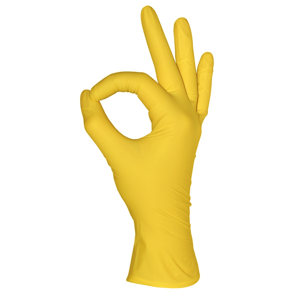 Купить перчатки латексные хозяйственные. Цвет желтые. 40 гр оптом