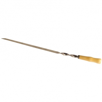 Шампур плоский с деревянной ручкой 400х12х2