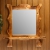 Зеркало Резное №1 с полкой обожжённое, 730 x 550 x 16