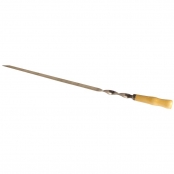 Шампур плоский с деревянной ручкой 370х12х2
